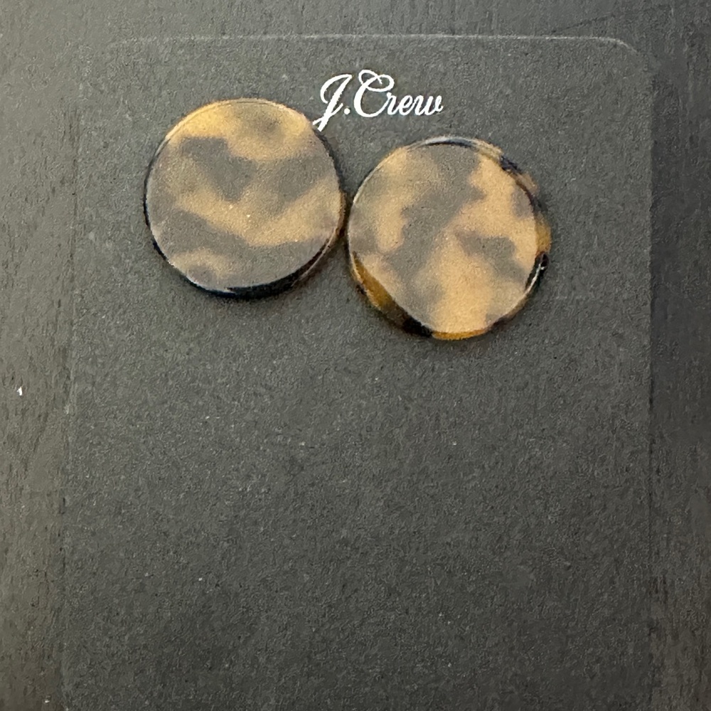 TORTOISE DISC EARRINGS